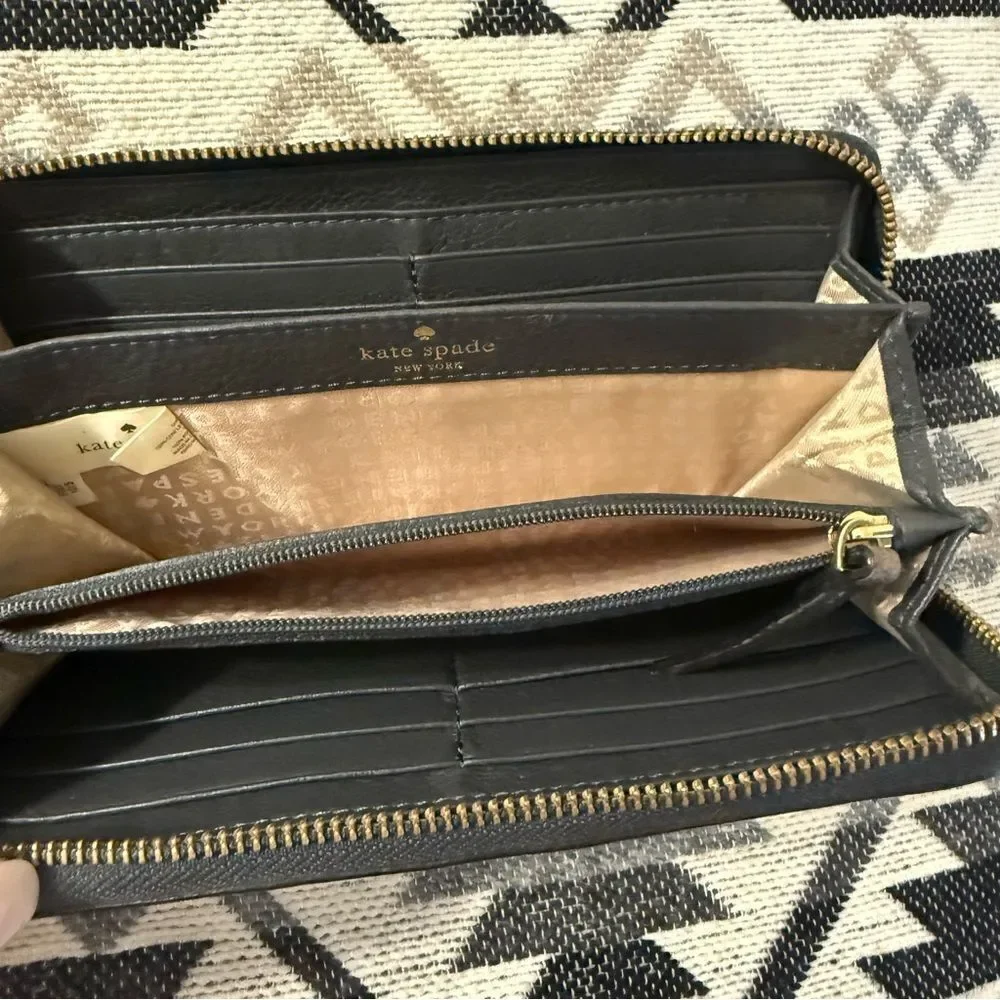 Kate Spade Charcoal Gray/Black Grove Street Neda Wallet